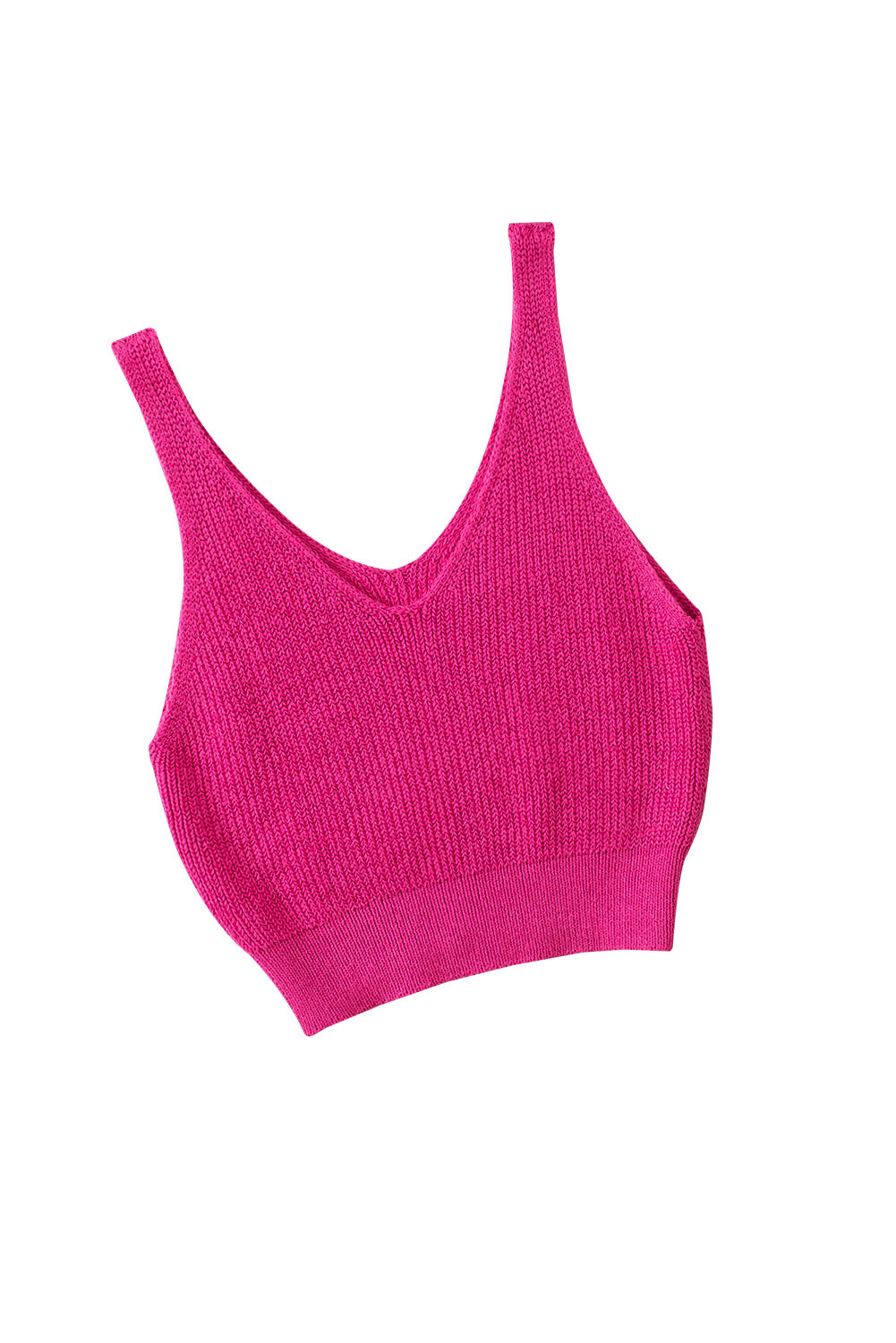 Apricot Cropped Woolen Knit Vest