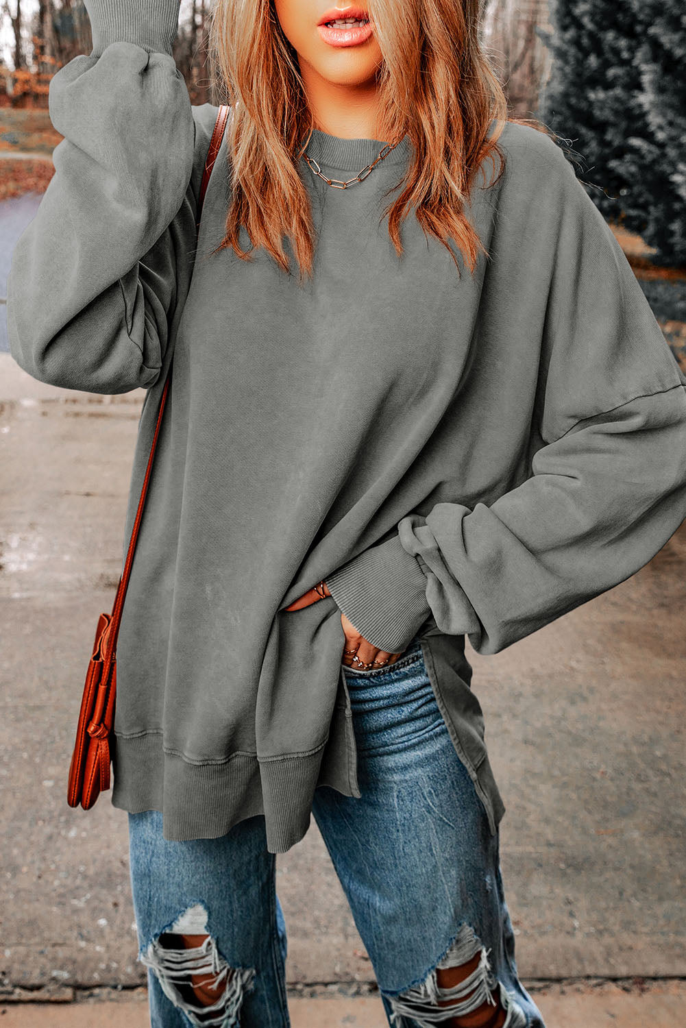 Black Merry Christmas Leopard Trees Graphic Sweatshirt