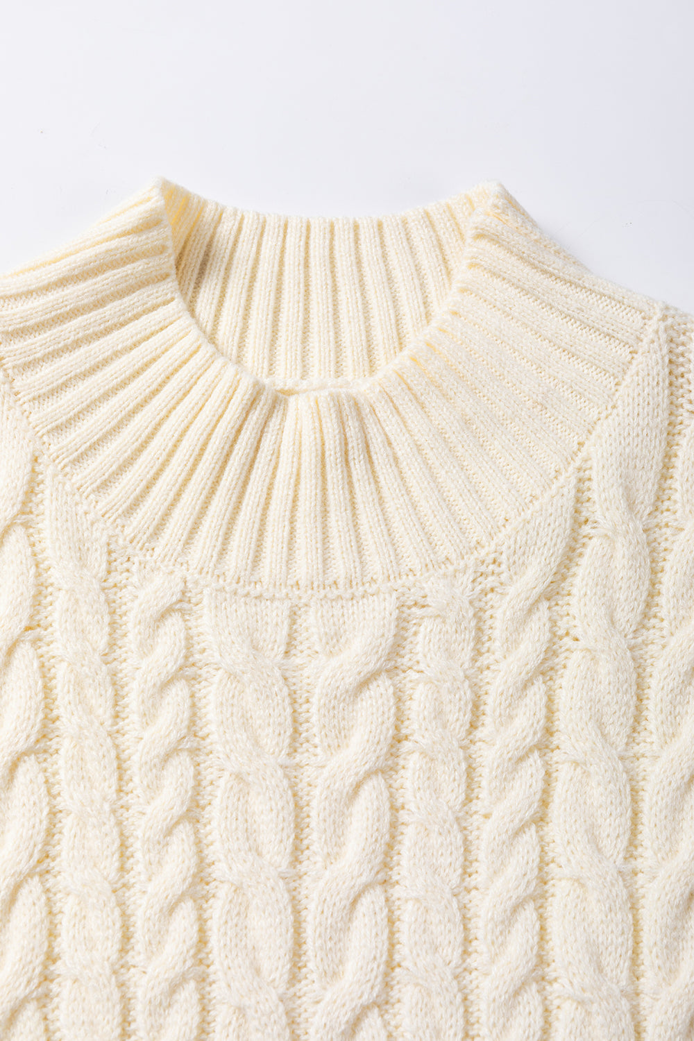 Black Cable Knit High Neck Sweater Vest