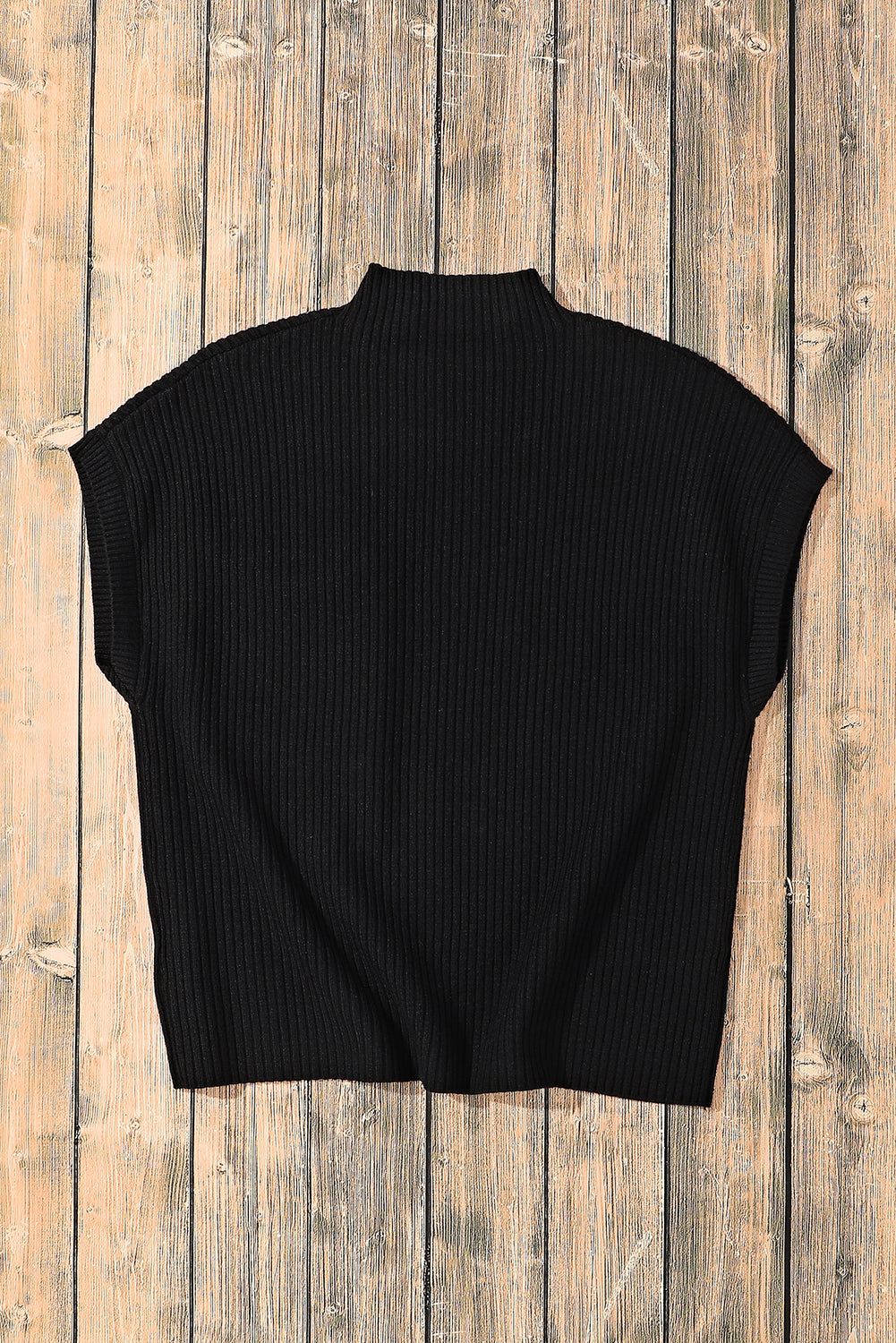 Jungle Green Plus Size Mock Neck Chest Pocket Short Sleeve Sweater