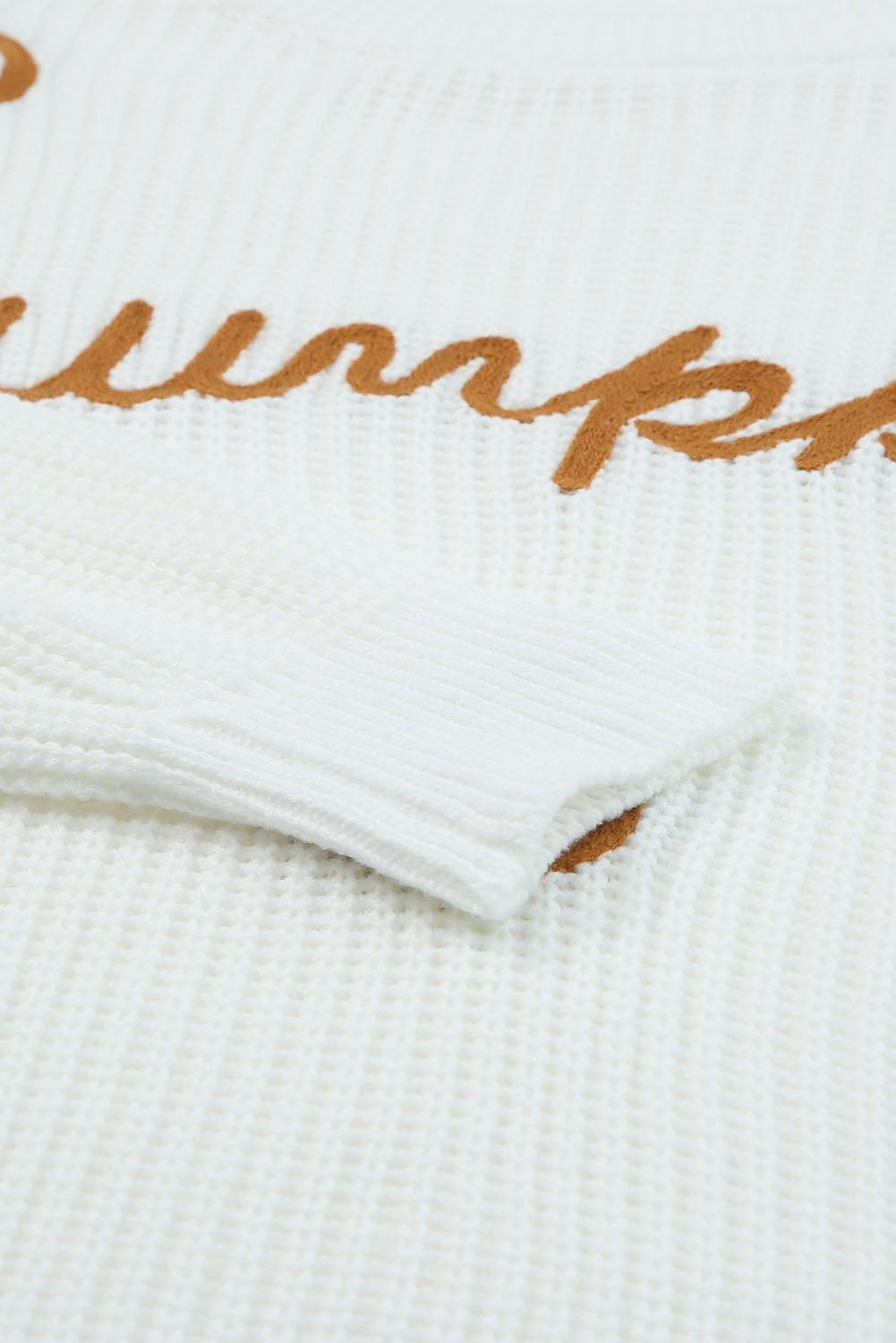 White Merry & Bright Round Neck Casual Sweater