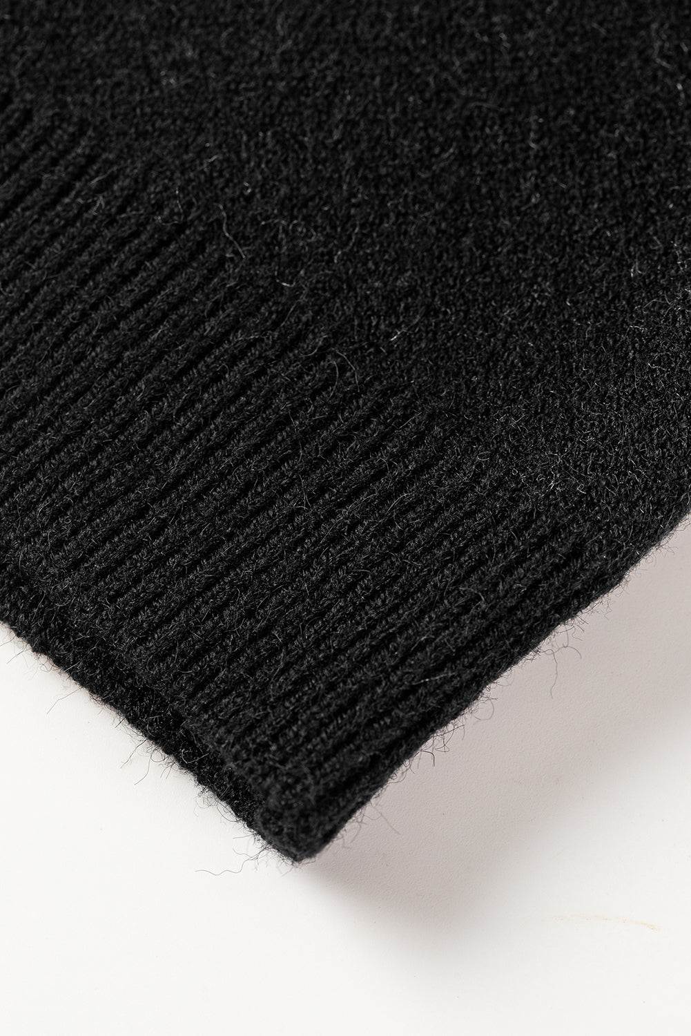 Apricot Ribbed V Neck Patched Chest Pocket Knit T-shirt