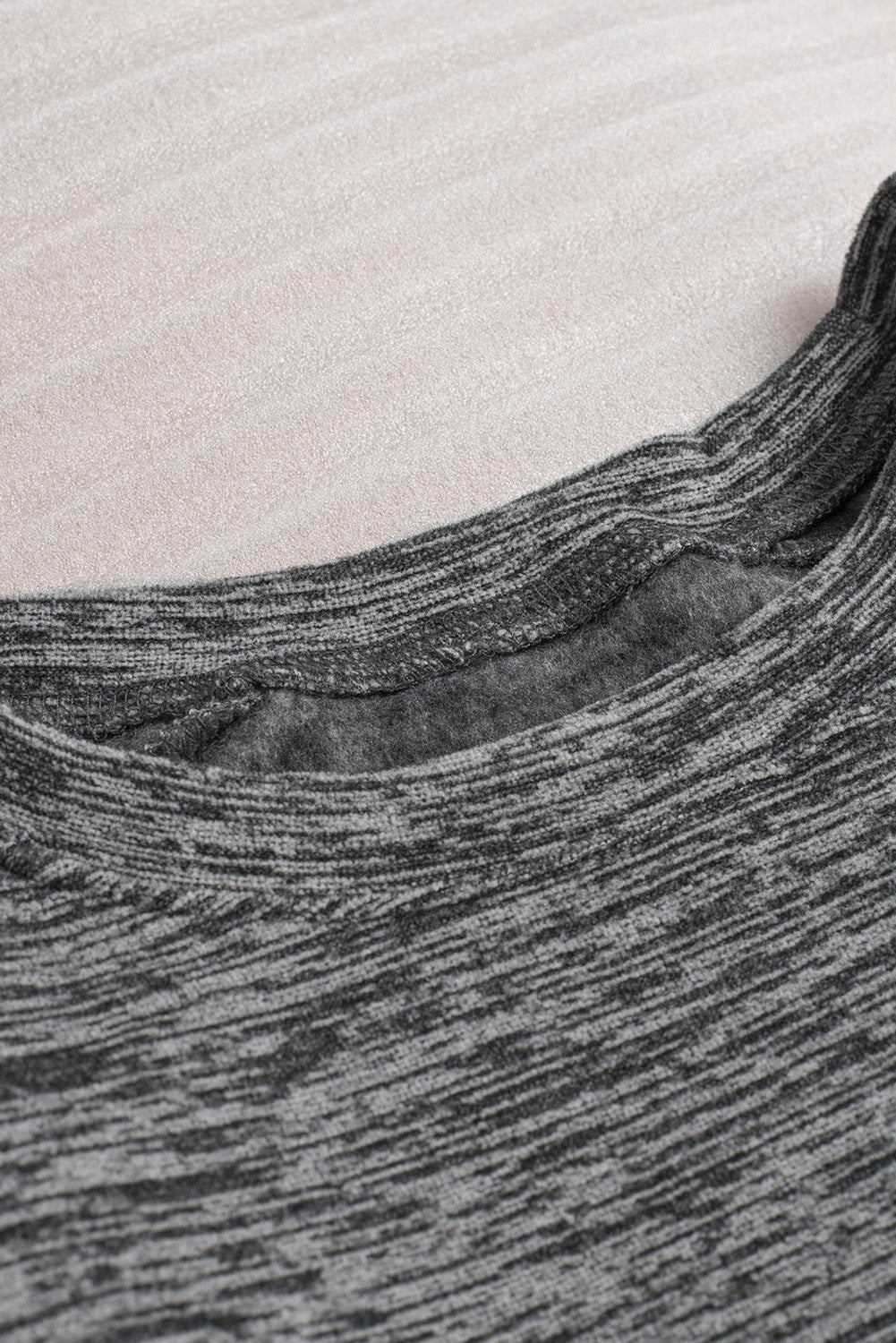 Gray Color Block Raglan Long Sleeve Top