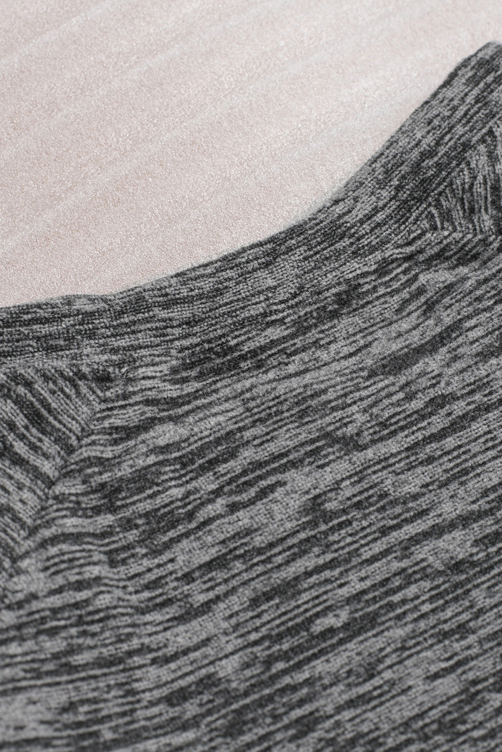 Gray Color Block Raglan Long Sleeve Top