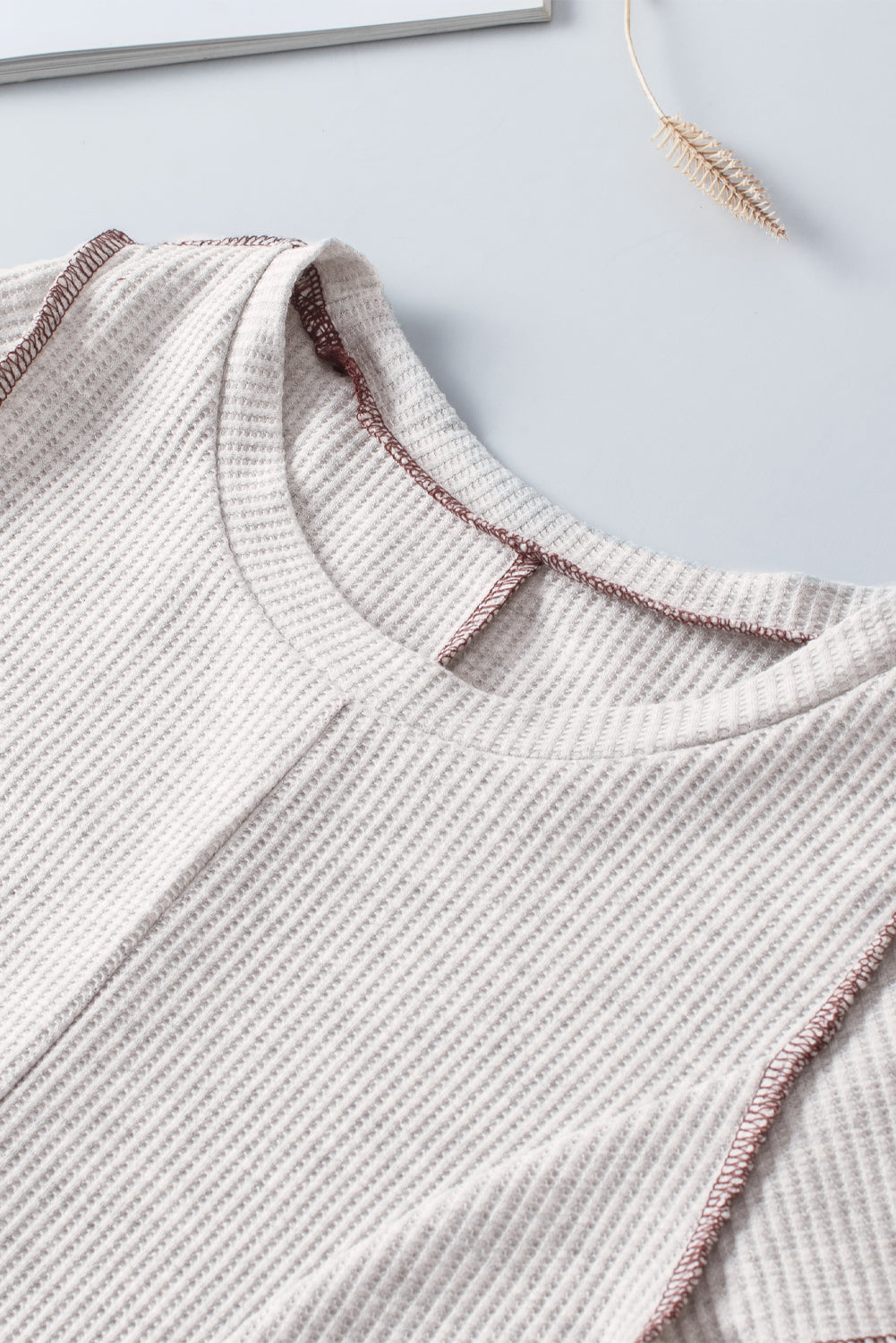 Gray Cap Sleeves Seamed Knitted Crop Top