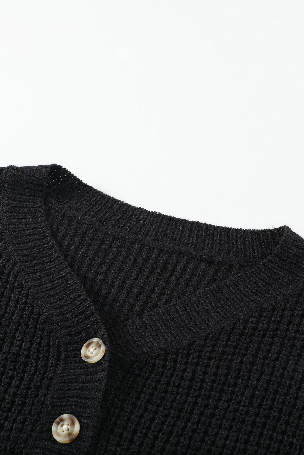 Black Striped Raglan Sleeve Drop Shoulder Sweater