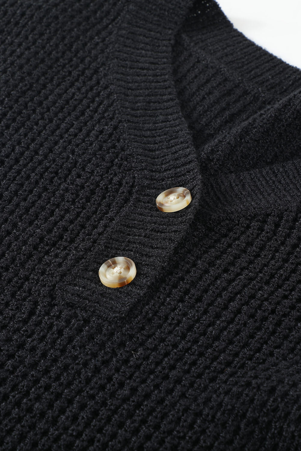 Black Striped Raglan Sleeve Drop Shoulder Sweater