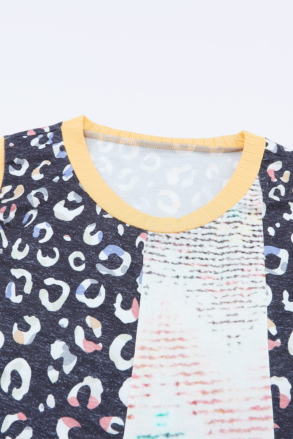 Multicolor Stripe Color Block Cold Shoulder Knit Top