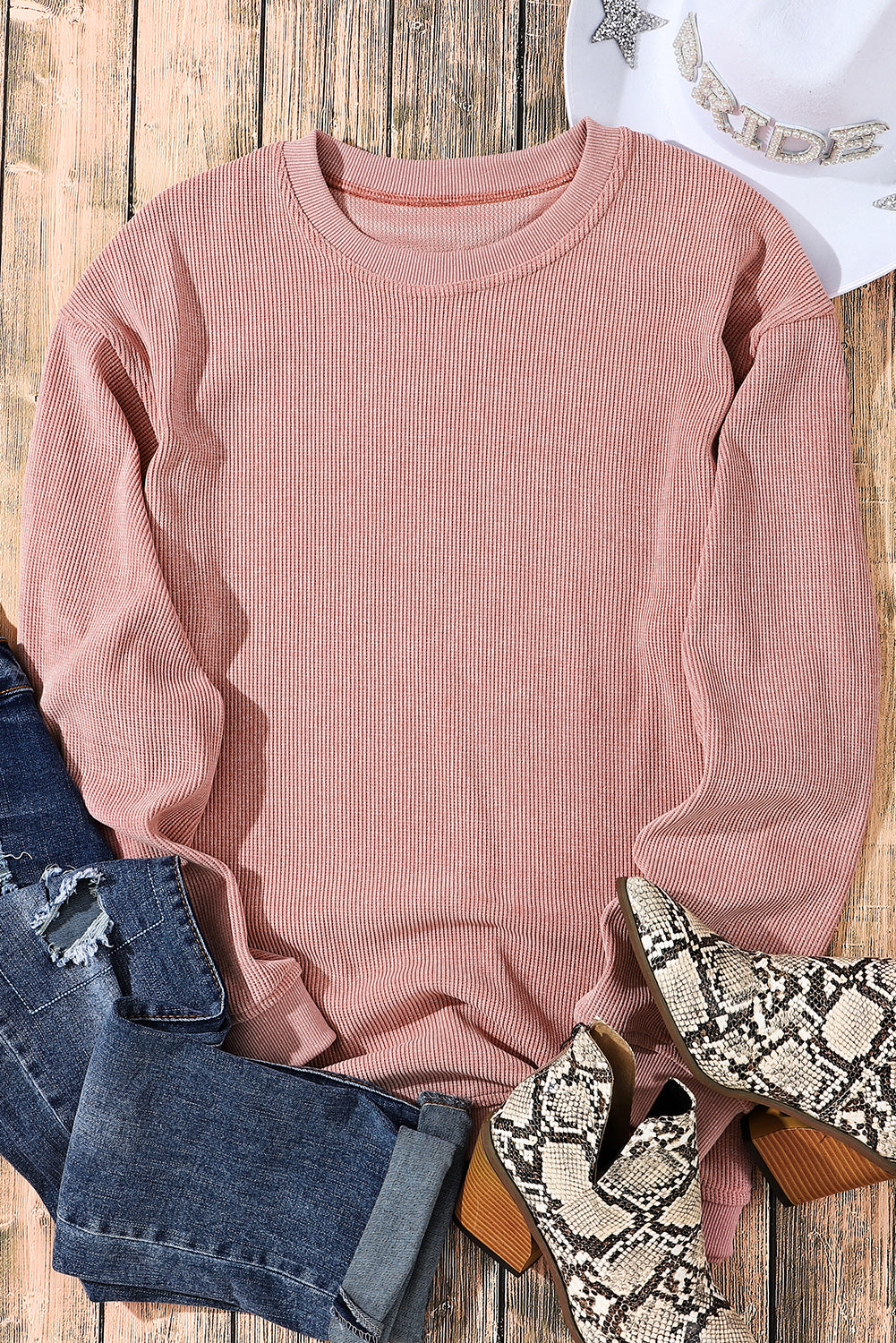 Green Sequined holly jolly Graphic Corded Sweatshirt