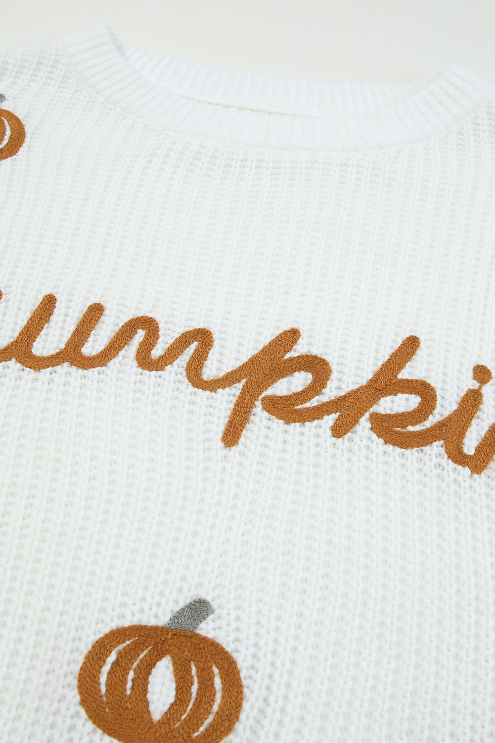 White Merry & Bright Round Neck Casual Sweater