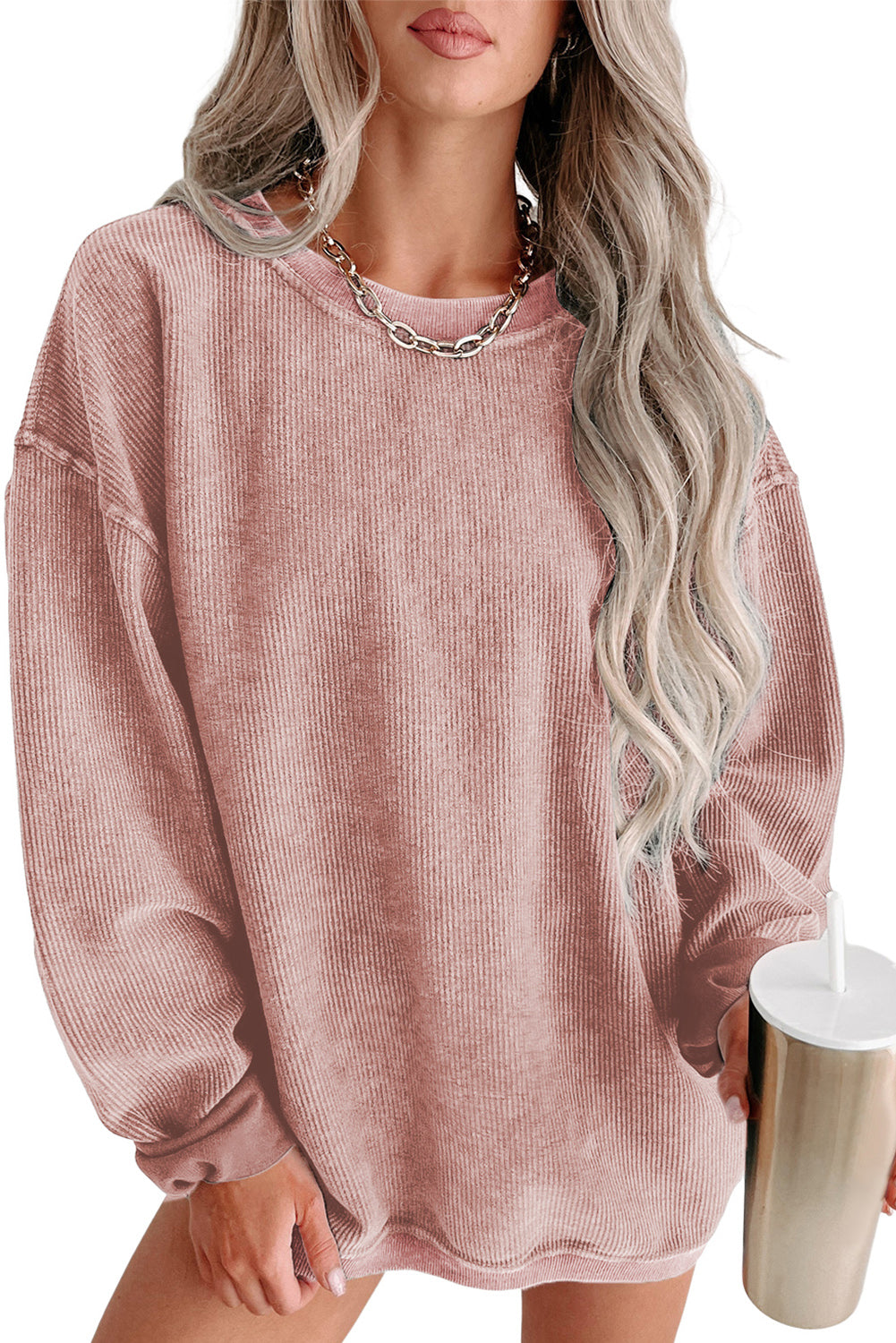 Green Sequined holly jolly Graphic Corded Sweatshirt