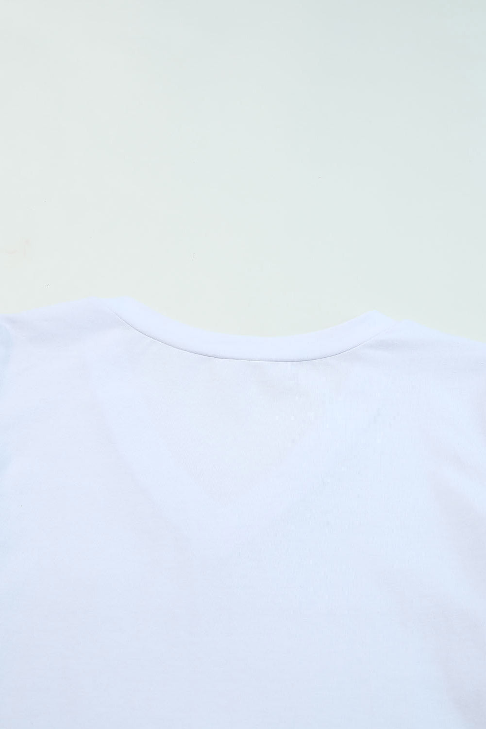 White Sequin Bow Patched Puff Sleeve T Shirt
