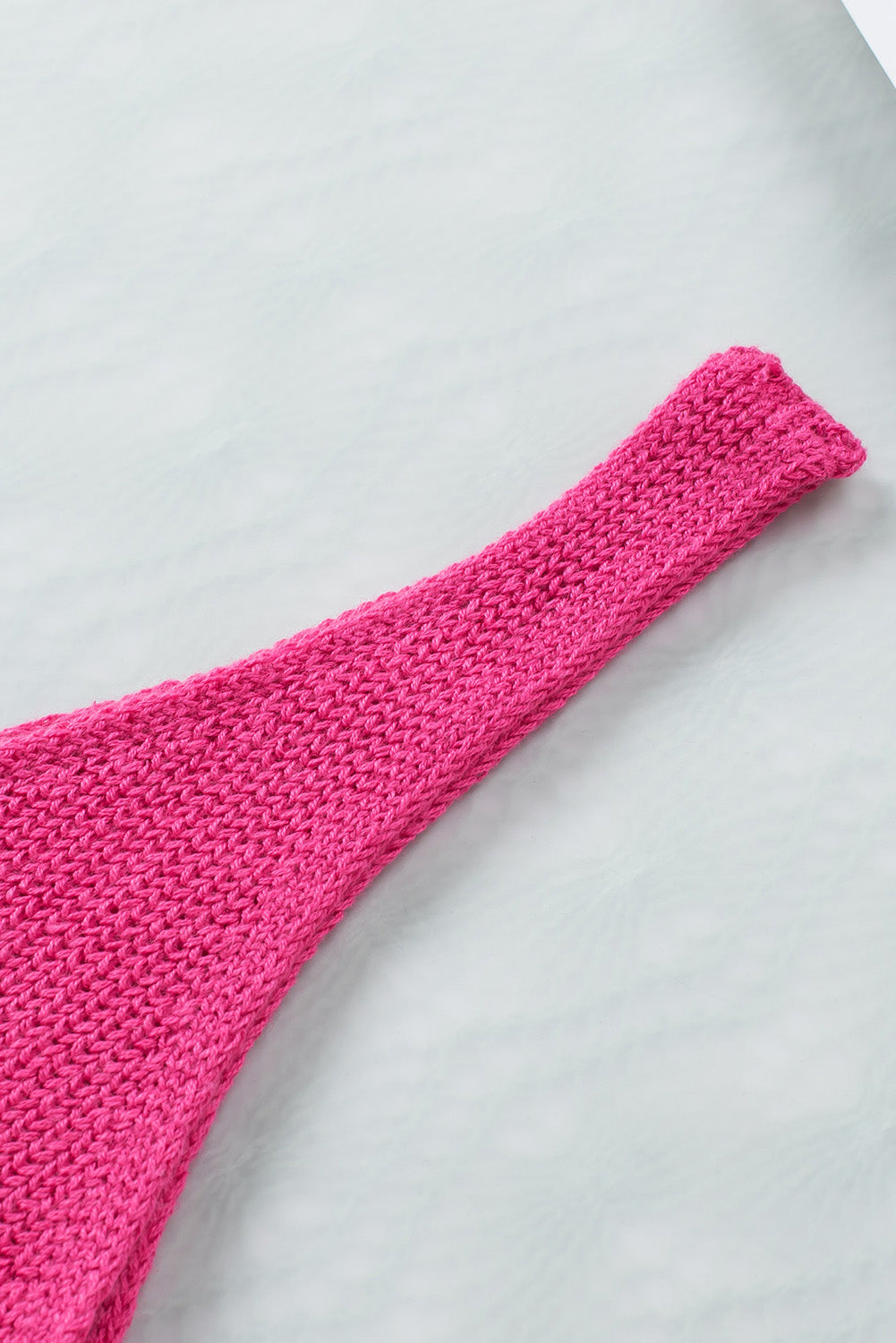 Apricot Cropped Woolen Knit Vest